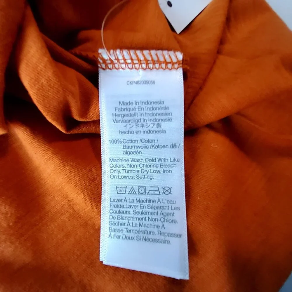 Madewell Womens V-Neck Short Sleeve T-Shirt Orange Size S Lightweight - Picture 9 of 9